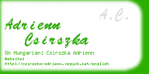 adrienn csirszka business card